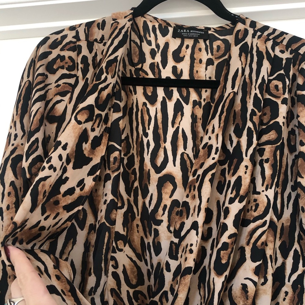Zara leopard blouse body suit - Picture 2 of 3